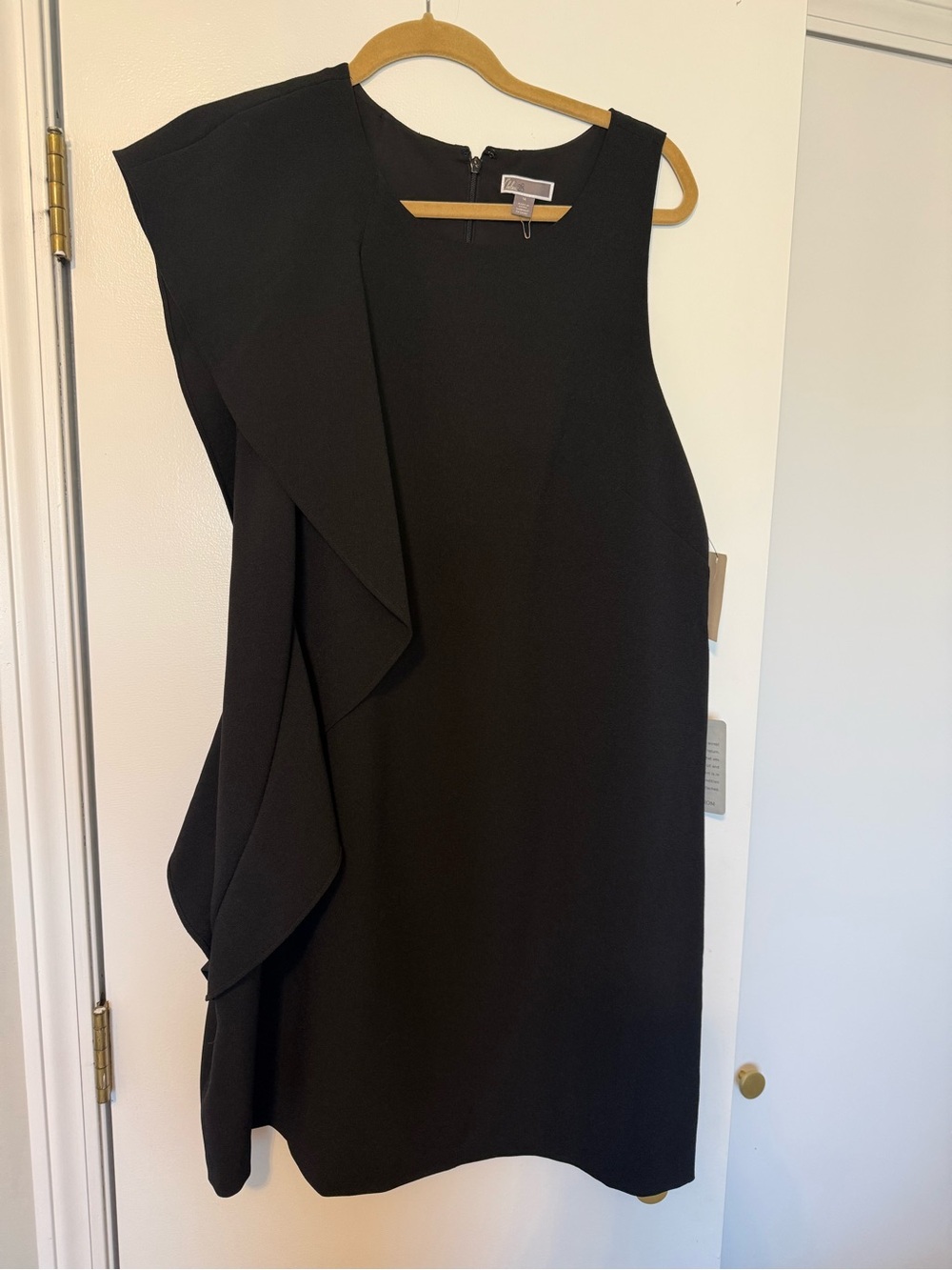 Nordstrom Black One-Shoulder Ruffle Dress